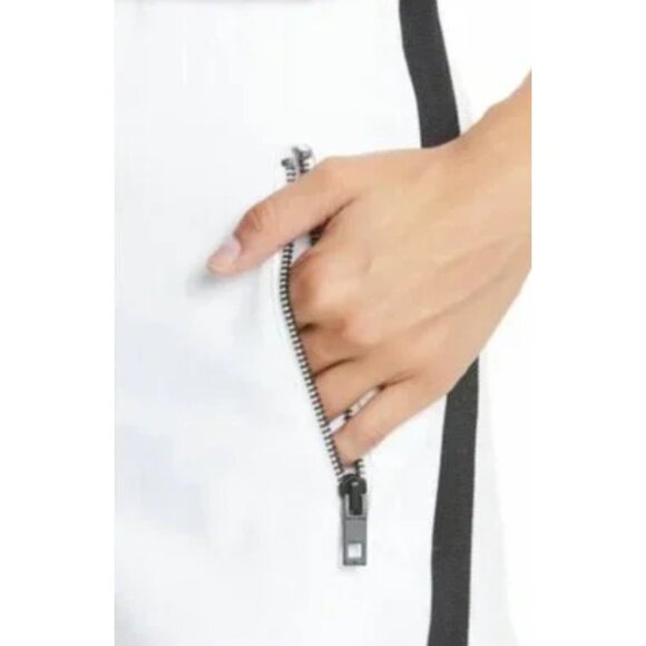 Rag & Bone The Classic Simone Pants White‎ Black Side Stripe Zip Pockets 6 $325 - Picture 5 of 14